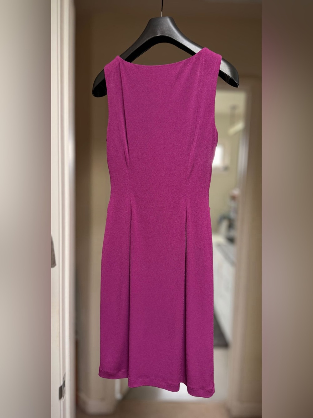 Ann Taylor Sleeveless Fuchsia Sheath Dress